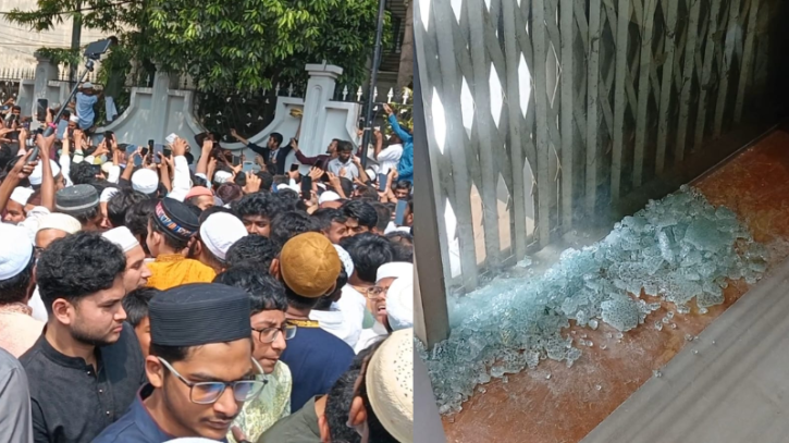 নাসিরকে দেখতে এসে ভাঙলো মসজিদের কাঁচ, লাগিয়ে দেবে এনসিপি