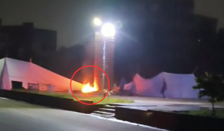 ভোররাতে জুলাই স্মৃতিস্তম্ভে দুর্বৃত্তের আগুন