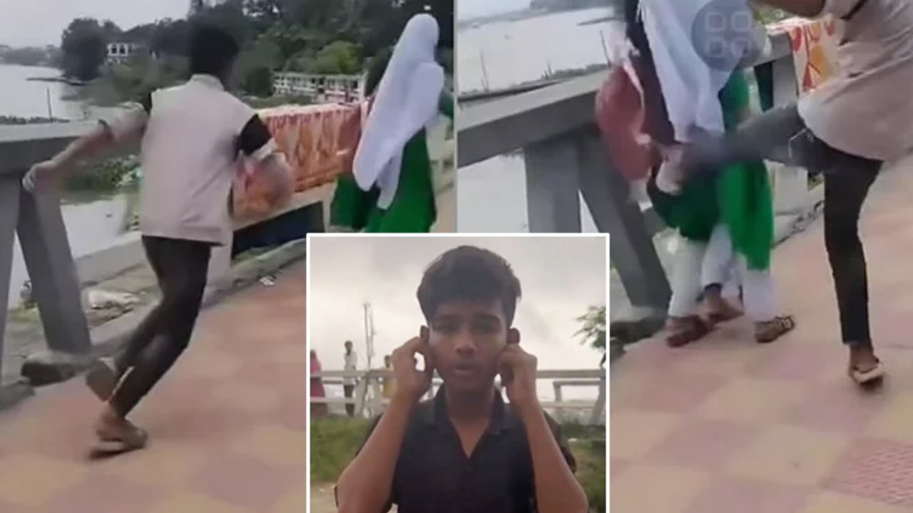 সোনারগাঁয়ে স্কুলছাত্রীকে লাথি মারা সেই কিশোর আটক