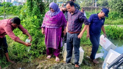 ফেনীতে জেলি পুশ করা ১০৫ কেজি চিংড়ি জব্দ, তিন আড়তকে জরিমানা