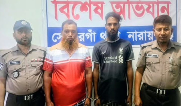 সোনারগাঁয়ে মেঘনায় অবৈধ বালু উত্তোলন, ড্রেজার জব্দ ও গ্রেপ্তার ২